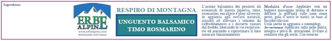 Unguento balsamico respiro di montagna