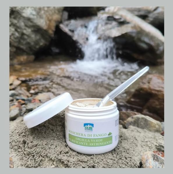 Maschera di fango argilla verde purificante