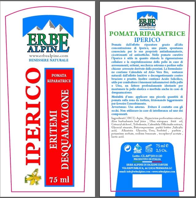 Pomata riparatrice iperico