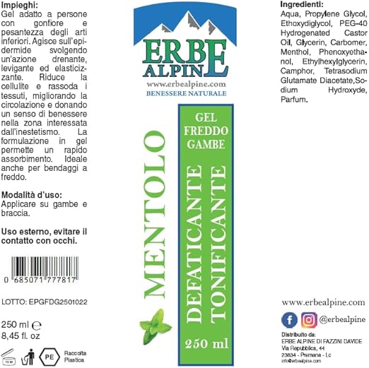 Gel Fresco Gambe al Mentolo