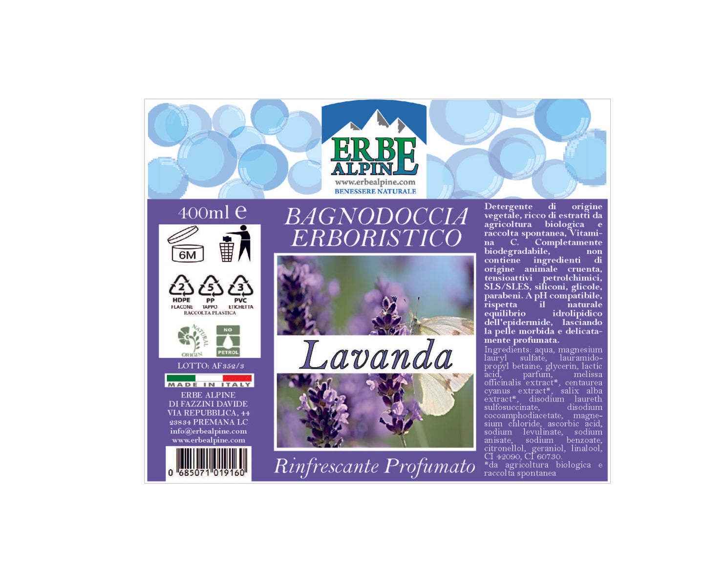 Bagnodoccia Erboristico Lavanda