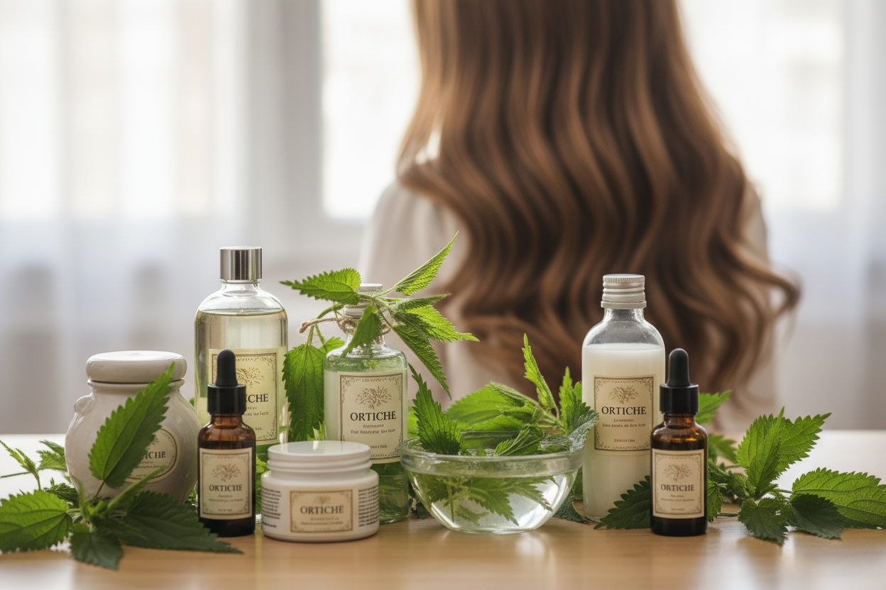ortiche in cosmetica per capelli
